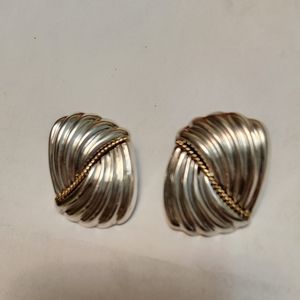 Sterling Silver 'Puffy' Style Earrings
